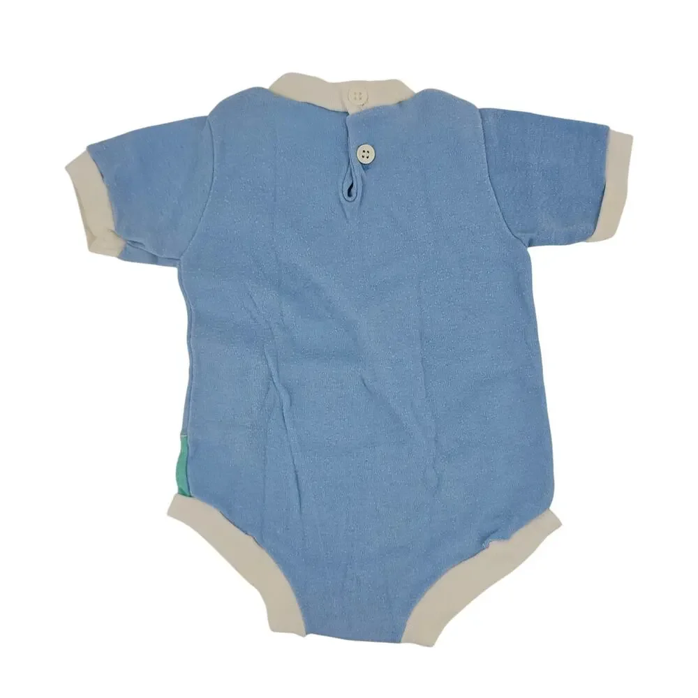 Vintage All Mine Nautical Fishing Baby Boy One Piece Bodysuit Size 6 -9 mo 2804